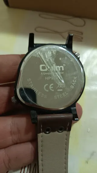 Reloj Oulm Doble Esfera Correa Marrón
