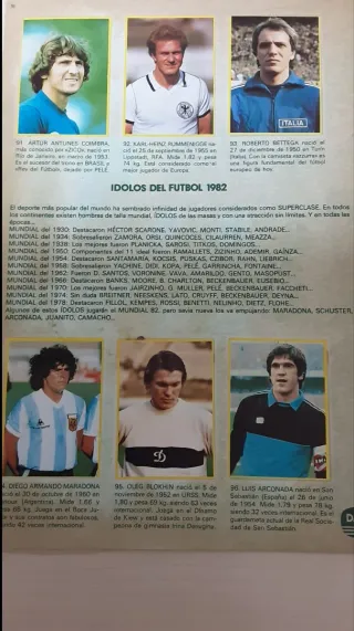 Álbum Fútbol en Acción 1982 Danone