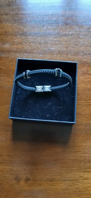 Bracciale uomo cordoncino e acciaio