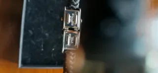 Bracciale uomo cordoncino e acciaio