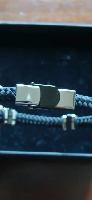 Bracciale uomo cordoncino e acciaio