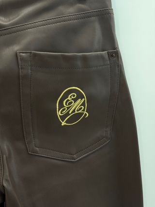 Pantalón cuero BSK x C.Tangana Marrón