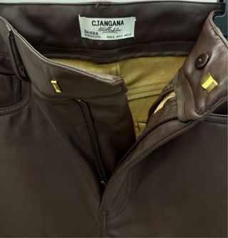 Pantalón cuero BSK x C.Tangana Marrón