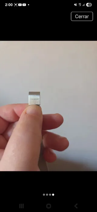 Pulsera plateada con charm trébol