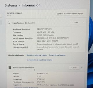 Portátil 16” 16GB RAM + 512GB SSD