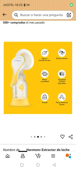 Sacaleches manual Medela Harmony