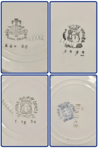 Lote 7 Platos Loza China Opaca IT Santander