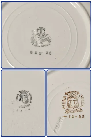 Lote 7 Platos Loza China Opaca IT Santander