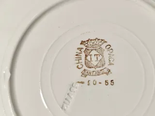 Lote 7 Platos Loza China Opaca IT Santander