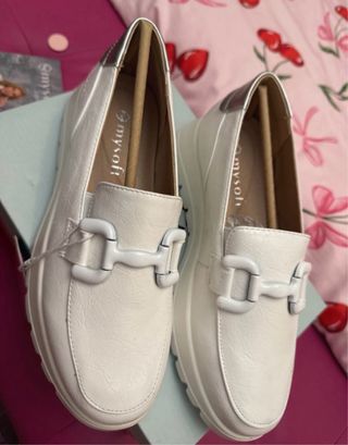 Mocasines Mysoft Mujer Blanco Nuevos