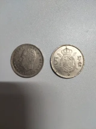 Lote 2 monedas Juan Carlos I