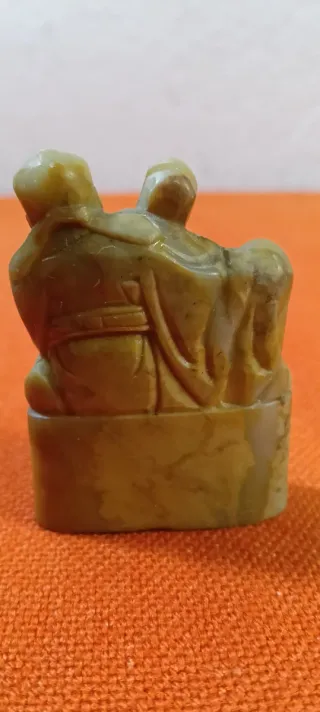 Scultura saggio cinese in giada XX sec.