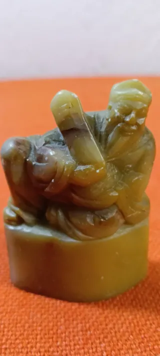 Scultura saggio cinese in giada XX sec.