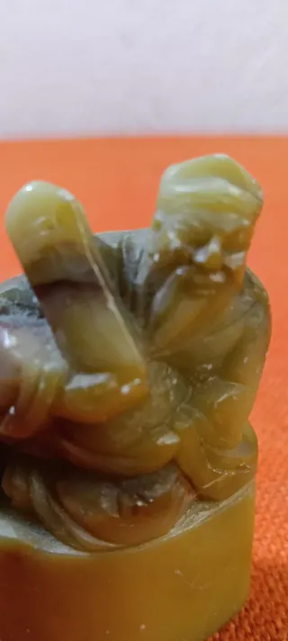 Scultura saggio cinese in giada XX sec.