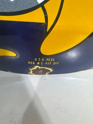 Targa Smaltata Bombata Sunoco Donald Duck