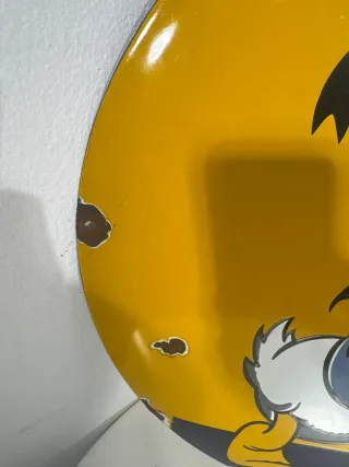 Targa Smaltata Bombata Sunoco Donald Duck