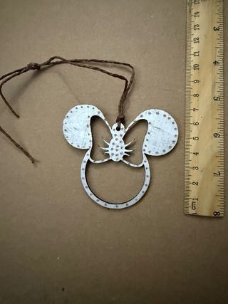 Adorno Navideño Madera Minnie Mouse