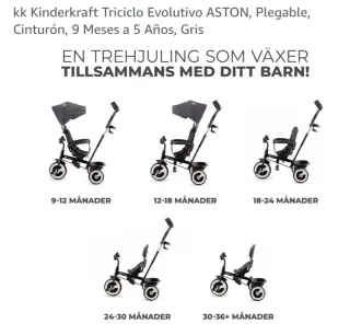 Triciclo infantil para paseo