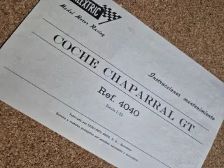 Manual Scalextric Chaparral GT Ref. 4040