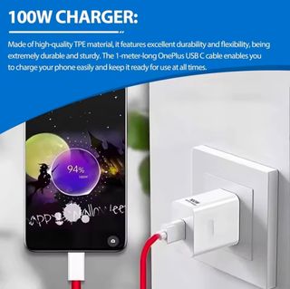 Cargador OnePlus 100W Super VOOC USB-C Rojo