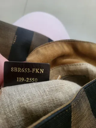 Borsa Fendi tela marrone/nera