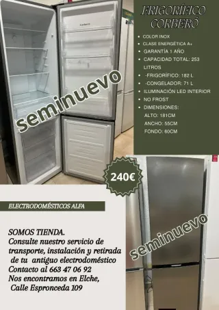 Frigorífico Corberó Inox A+ 253L