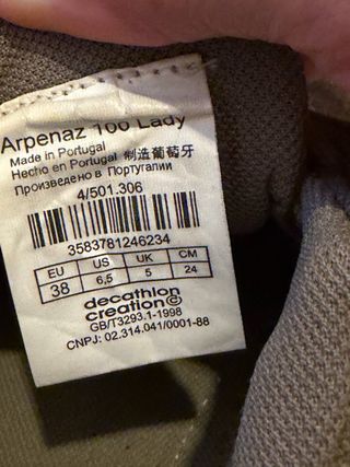 Zapatos de piel serraje Quechua Talla 38