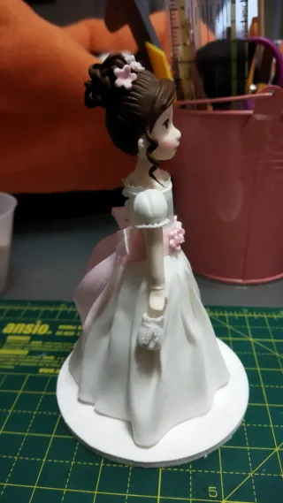 Cake Topper Comunione Bambina porcellana fredda