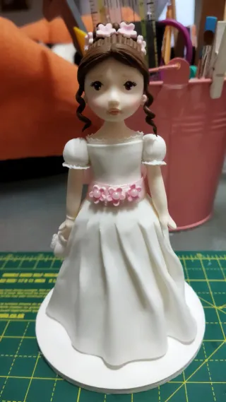 Cake Topper Comunione Bambina porcellana fredda