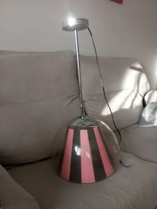 Lámpara colgante moderna cristal y plástico