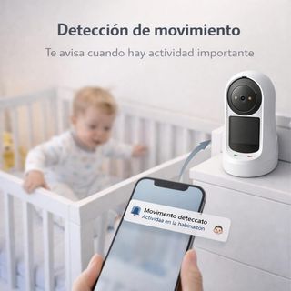 UTILIFY Cámara 2K WiFi Vigilabebés Pantalla 2.7''
