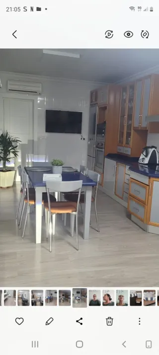 Cocina completa con mesa y 6 sillas