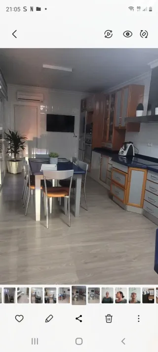 Cocina completa con mesa y 6 sillas