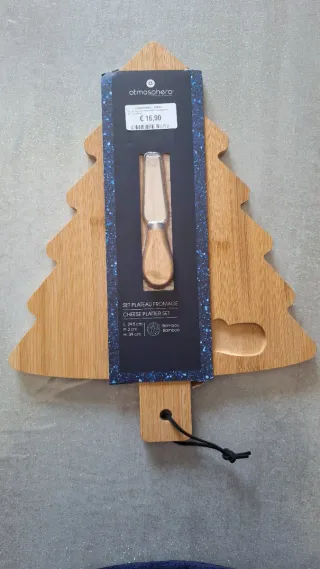 Set tagliere formaggio Bambù e Acciaio