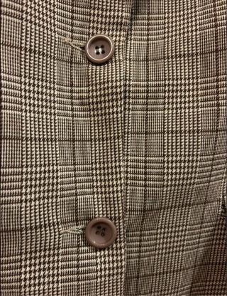 Blazer cuadros marrón y gris