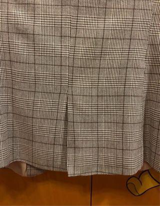 Blazer cuadros marrón y gris