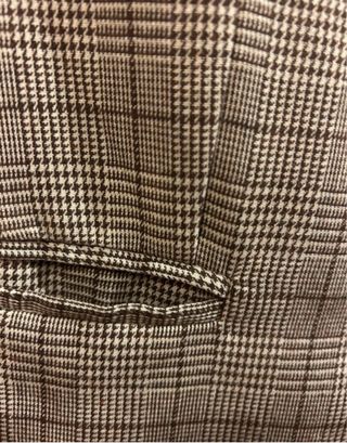 Blazer cuadros marrón y gris