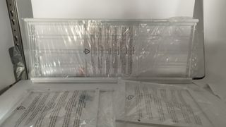 Relaxdays Zapatero Metal 2 Estantes, Armario Abierto Zapato Apilable, Pasillo, 6 Pares, 33,5x70x26 cm, Blanco