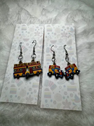 Aretes Artesanales Chiva Colombiana Madera Premium