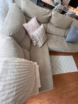 Sofá modular 4 plazas con chaise longue y almacena