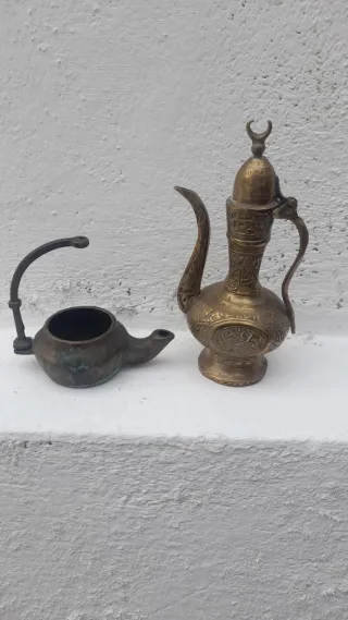 2 Oggetti Vintage Metallo Pesante