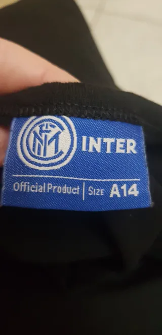 Maglietta Inter Ufficiale Nera Taglia 14 anni