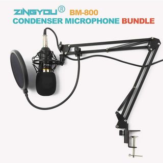 Microfono de Condensador Kit, ZINGYOU BM-800 Micro Set Estudio Profesional