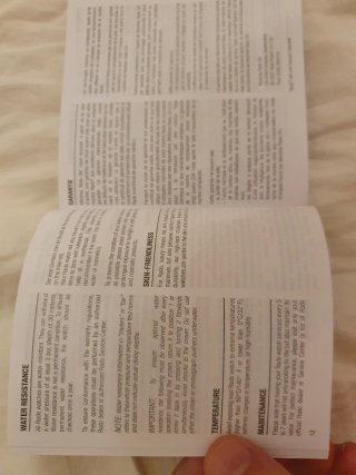 Libretto istruzioni orologi Rado