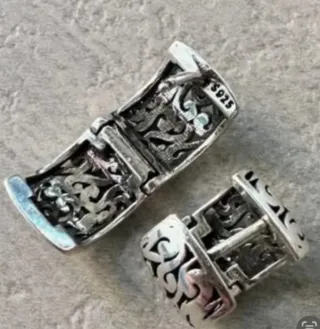 Orecchini cerchio argento 925 vintage