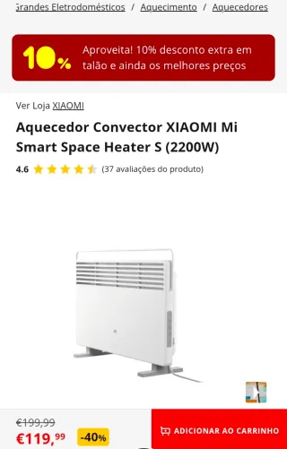 2 Xiaomi Mi Smart Space Heater S Aquecedor