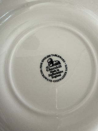 Vajilla Churchill Inglesa Azul y Blanca