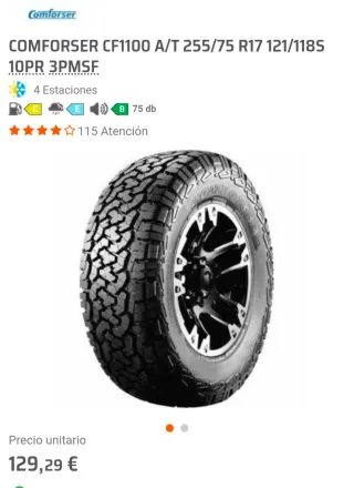 Comforser CF1100 255/75 R17.   399€ los 4 No envío