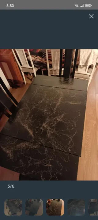 Urge venta, oferta hoy! Mesa madera efecto mármol