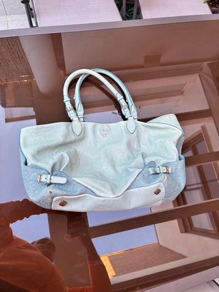 Bolso MCM Piel Azul Claro